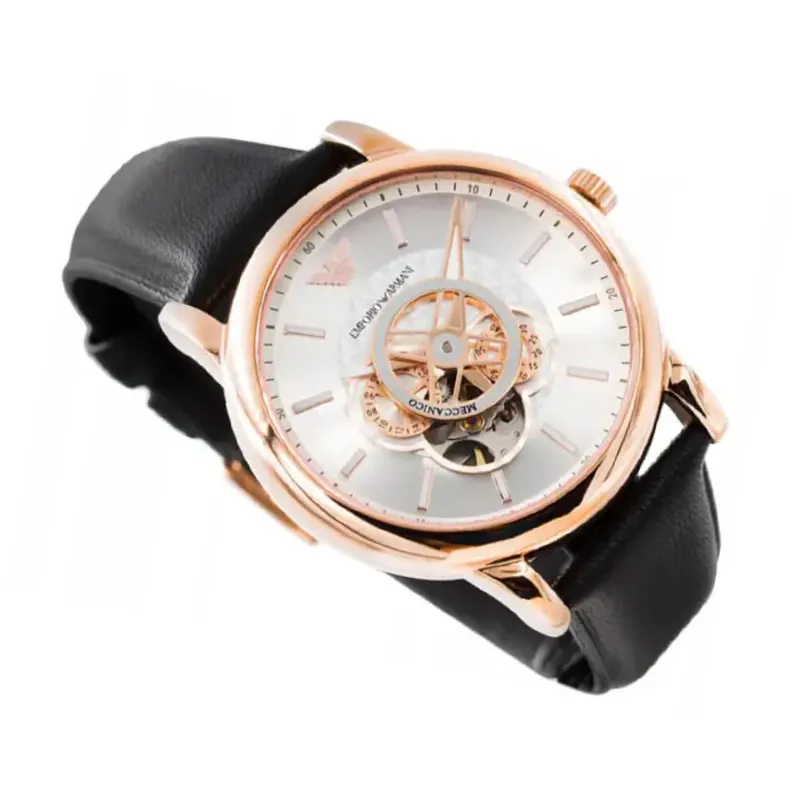 Emporio Armani Luigi Automatic Cream Dial Men's Watch- AR60013